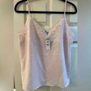 Elegant Pink Lace Trim Camisole